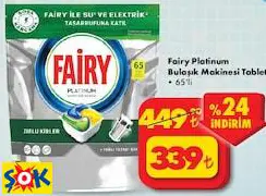 FAİRY PLATİNUM BULAŞIK MAKİNESİ TABLETİ • 65’Lİ